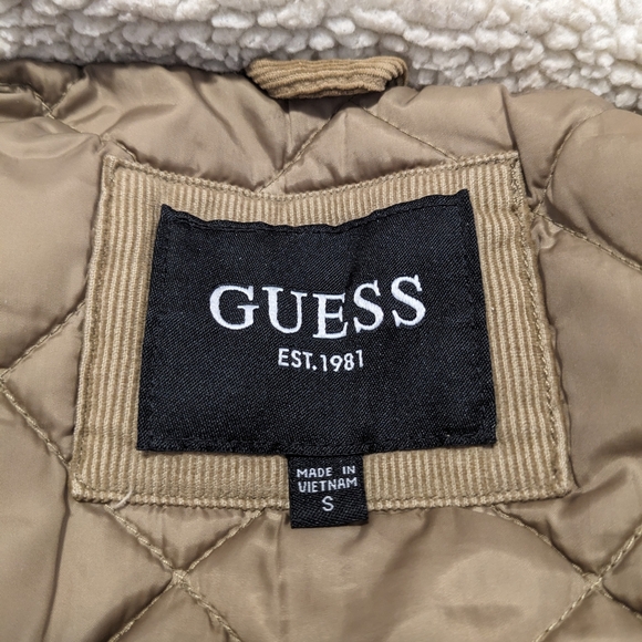 GUESS Men's Tan Sherpa-Lined Jacket - Picture 3 of 5